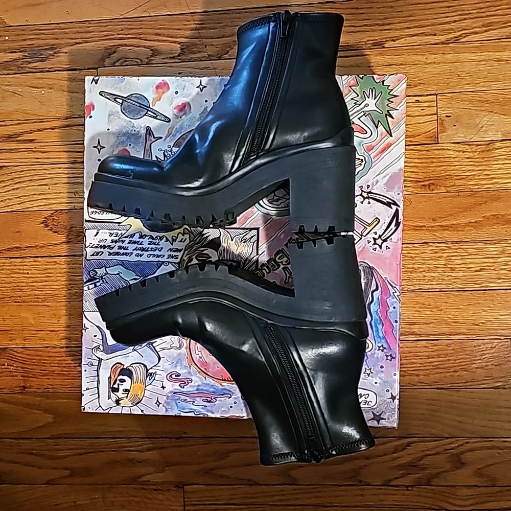 Jeffrey Campbell black boots.